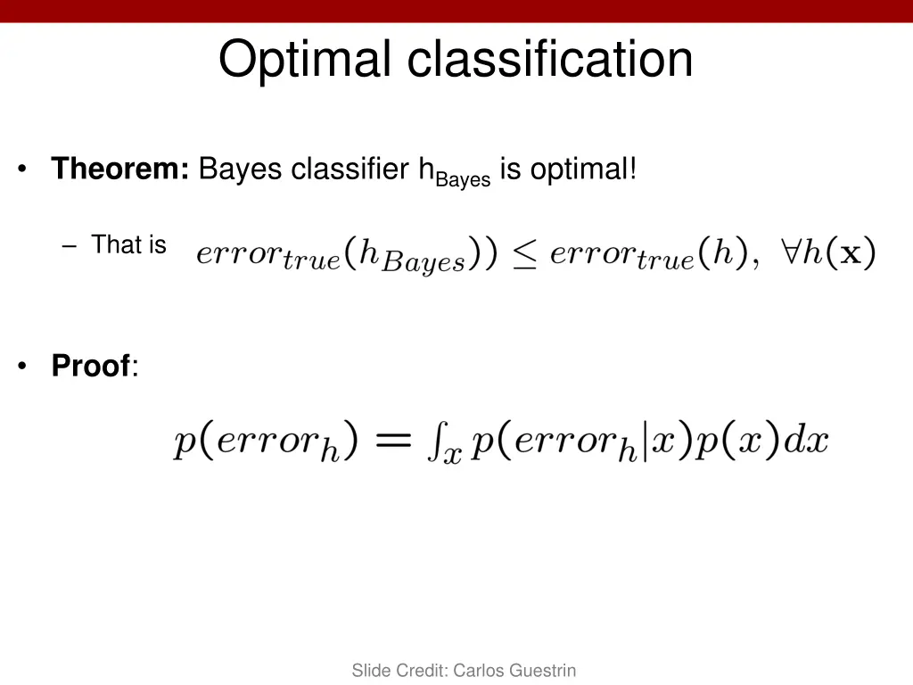 optimal classification