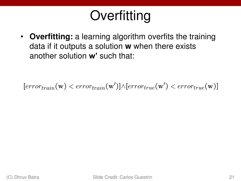 overfitting