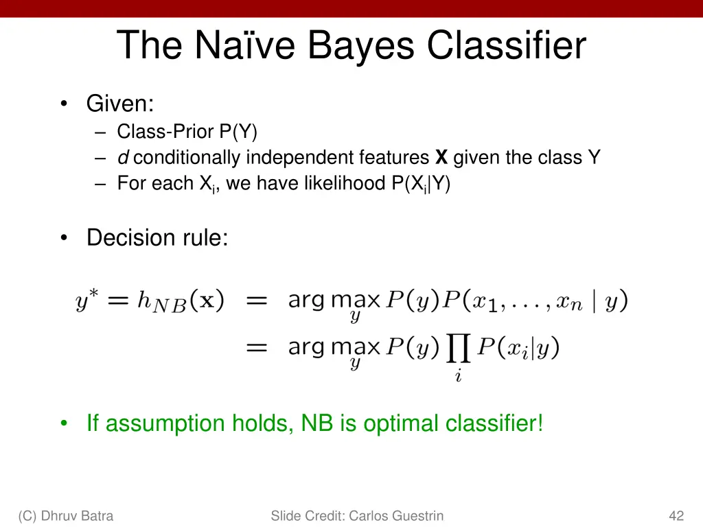 the na ve bayes classifier