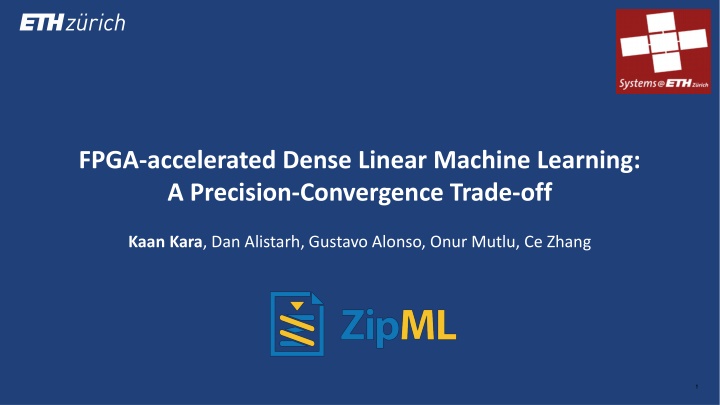 fpga accelerated dense linear machine learning