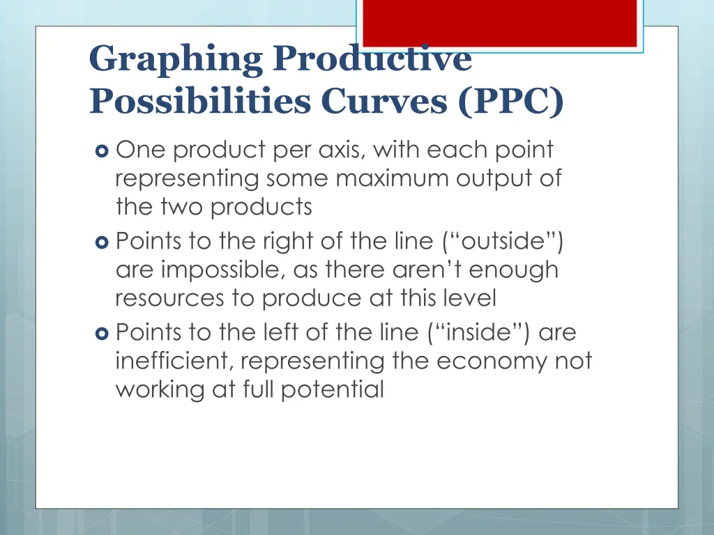 graphing productive possibilities curves ppc