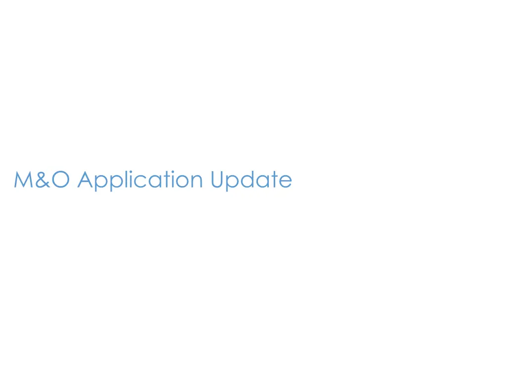 m o application update