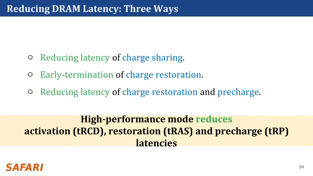 reducing dram latency three ways 1