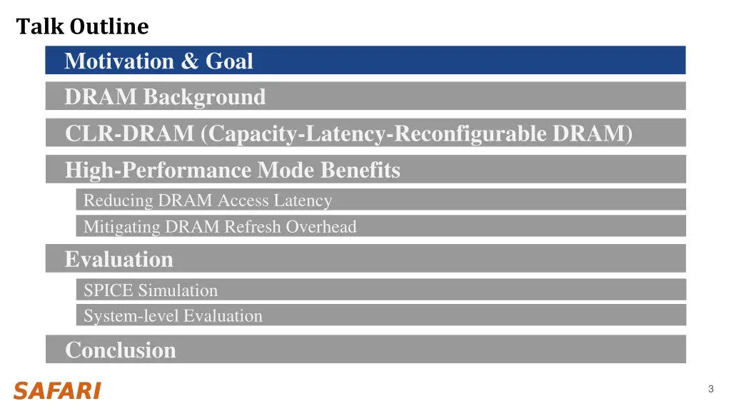 talk outline motivation goal