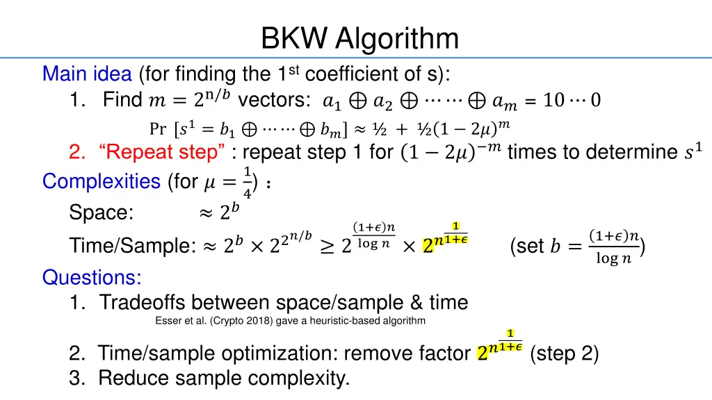 bkw algorithm