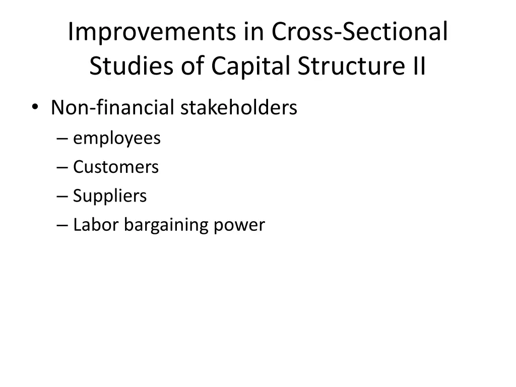 improvements in cross sectional studies 1