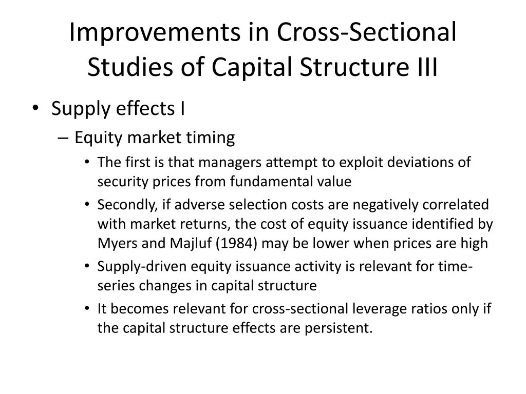 improvements in cross sectional studies 3