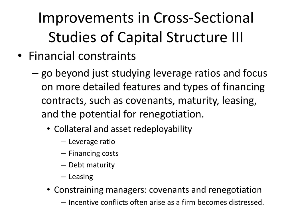 improvements in cross sectional studies 4