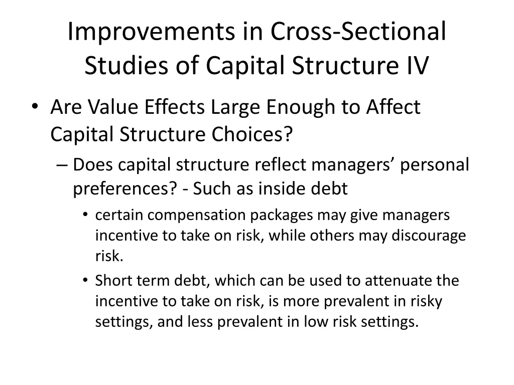 improvements in cross sectional studies 6