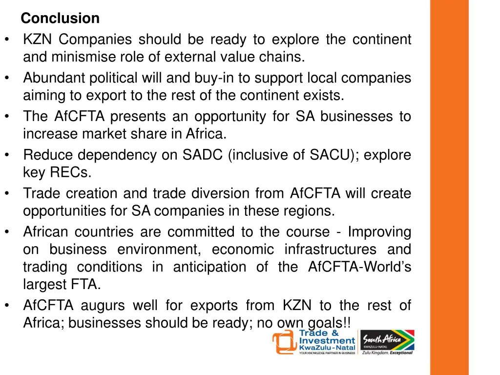 conclusion kzn companies should be ready