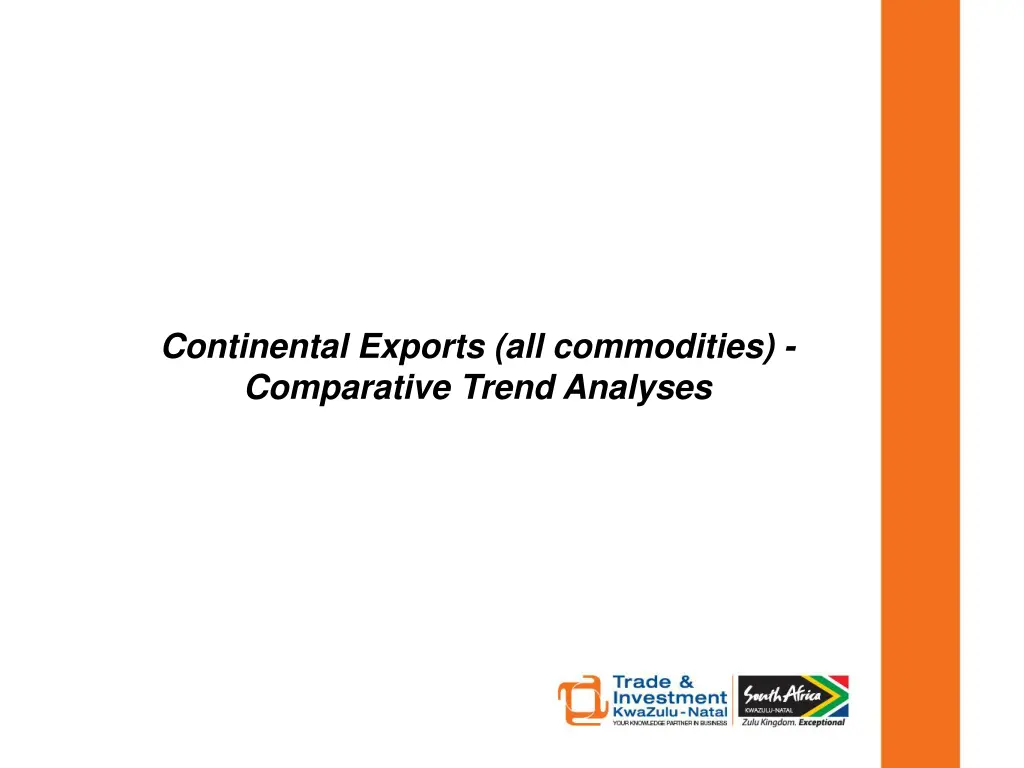 continental exports all commodities comparative