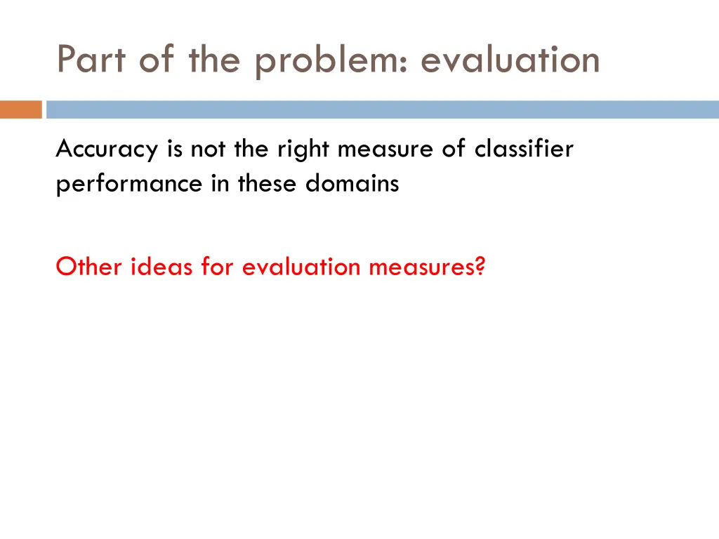 part of the problem evaluation