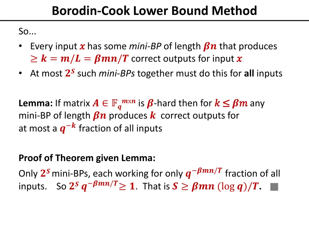 borodin cook lower bound method 1