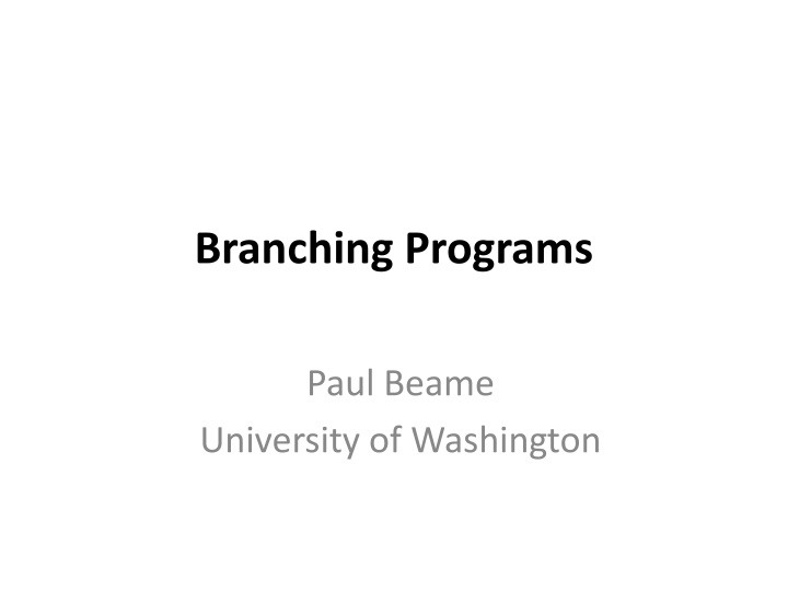 branching programs