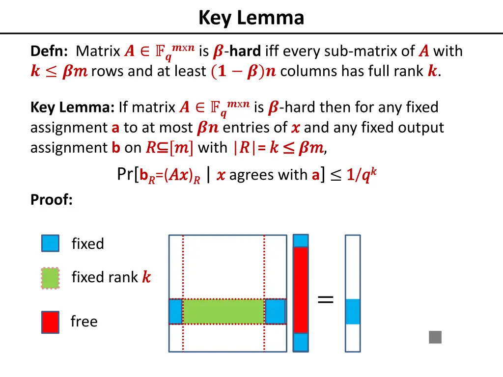 key lemma