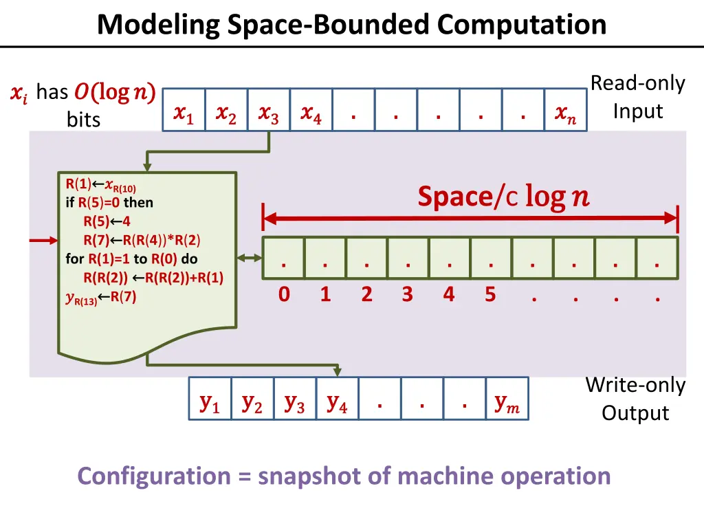 modeling space bounded computation 3