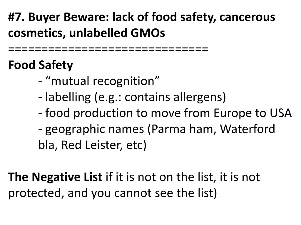 7 buyer beware lack of food safety cancerous