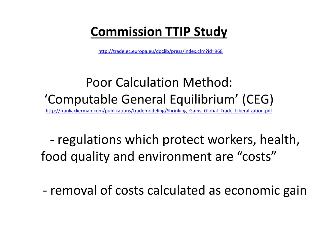 commission ttip study