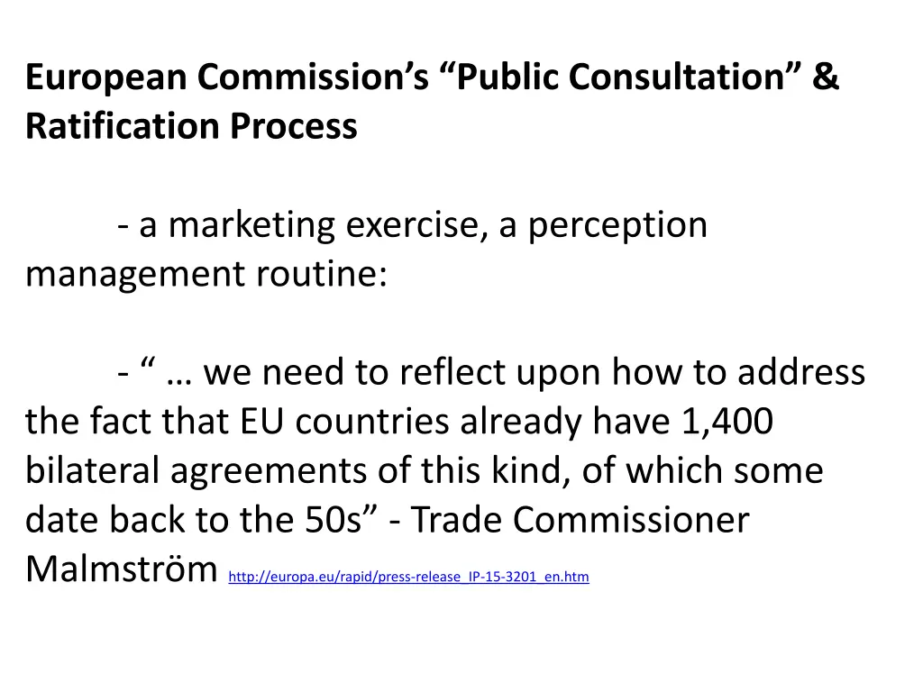 european commission s public consultation