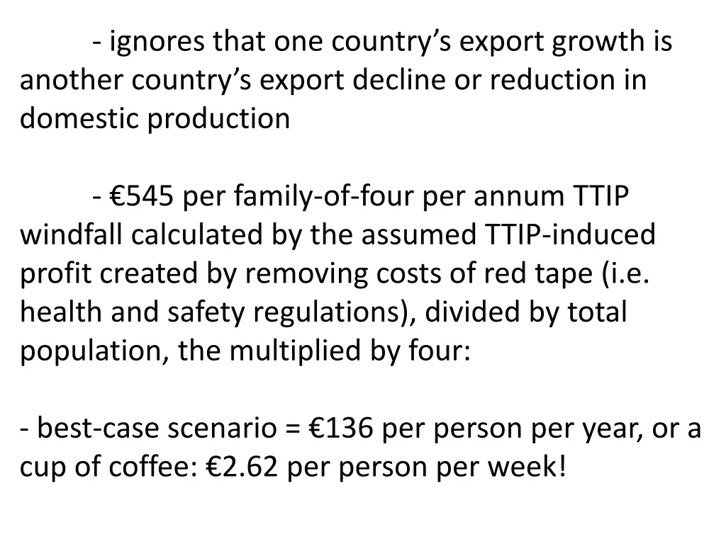 ignores that one country s export growth