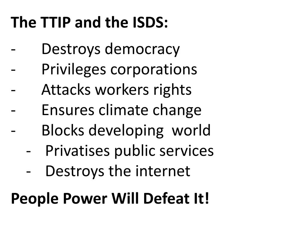 the ttip and the isds