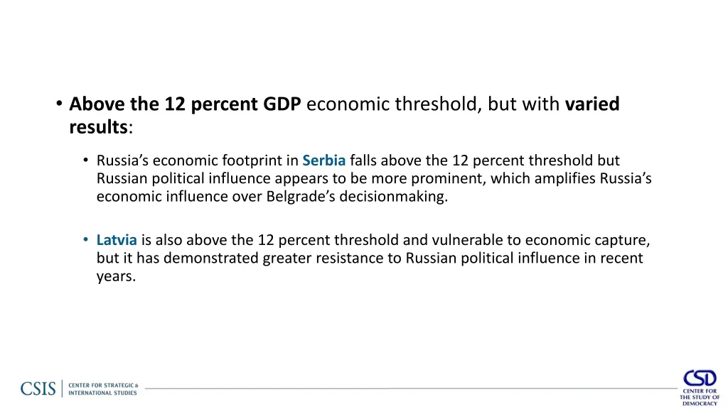 above the 12 percent gdp economic threshold