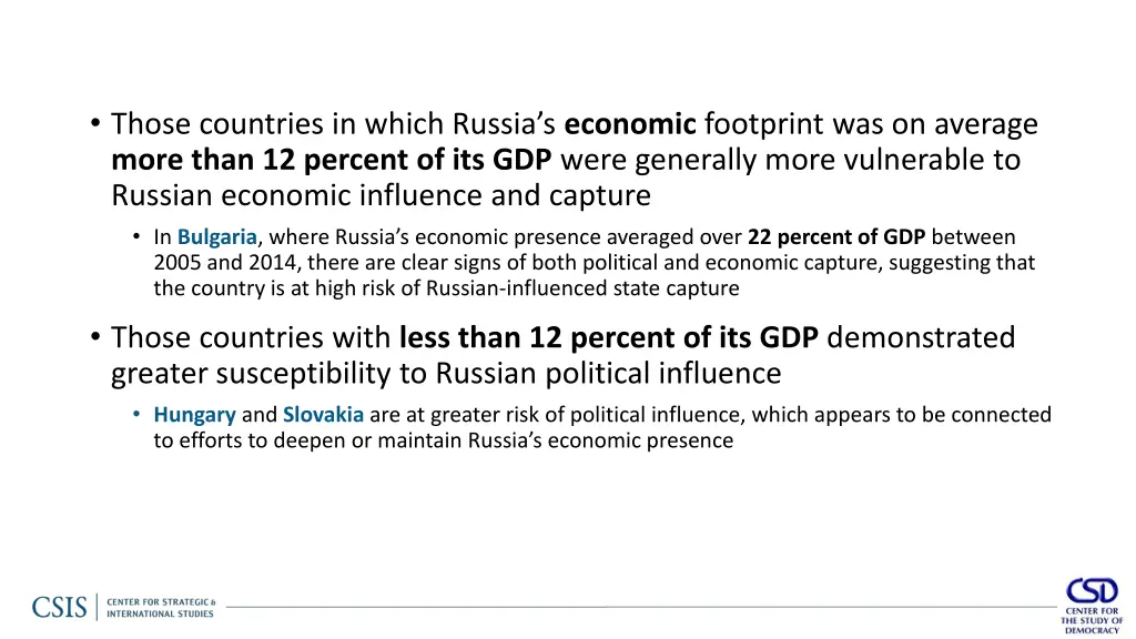 those countries in which russia s economic