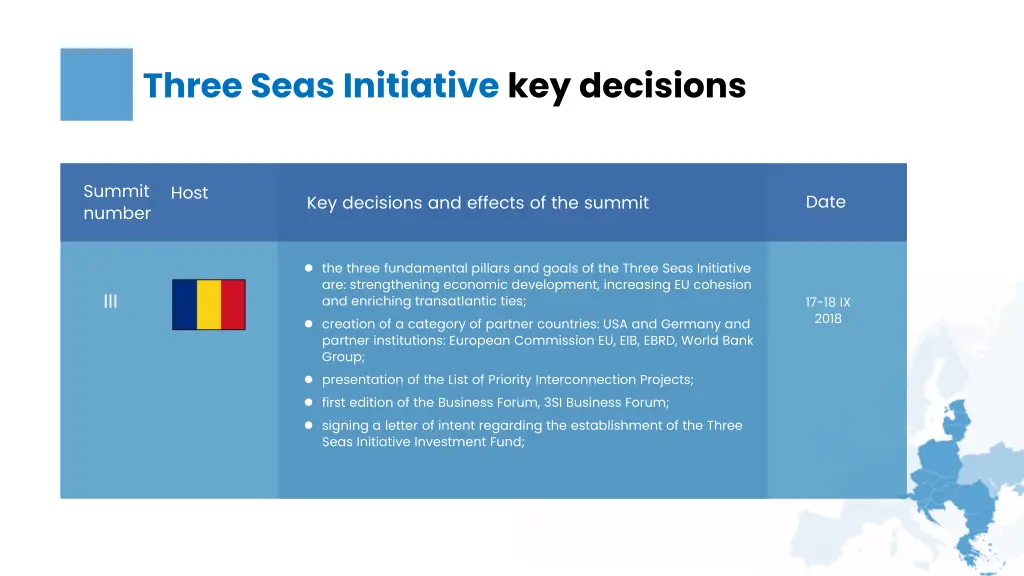 three seas initiative key decisions 1