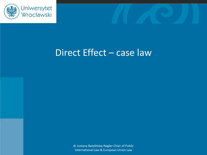 direct effect case law