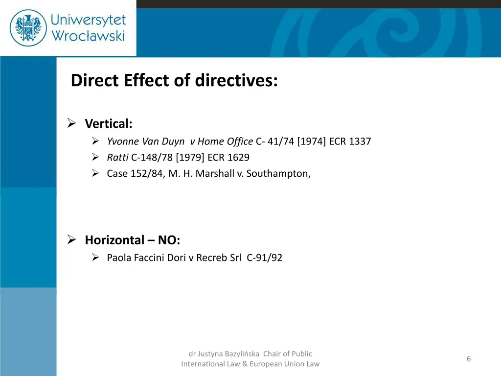 direct effect of directives