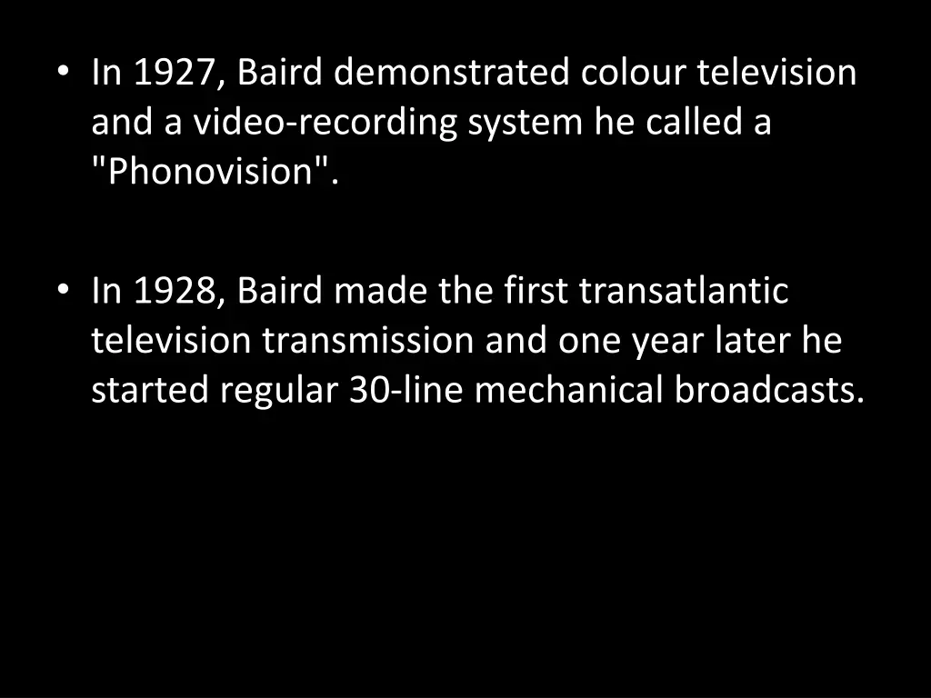 in 1927 baird demonstrated colour television