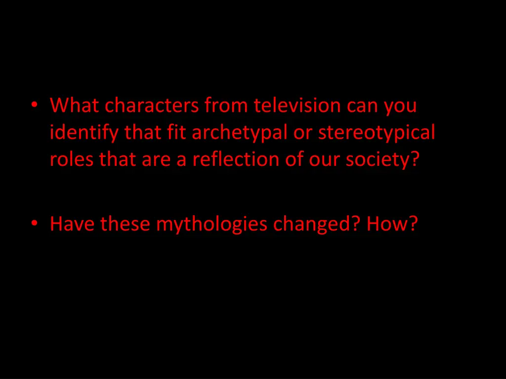 what characters from television can you identify