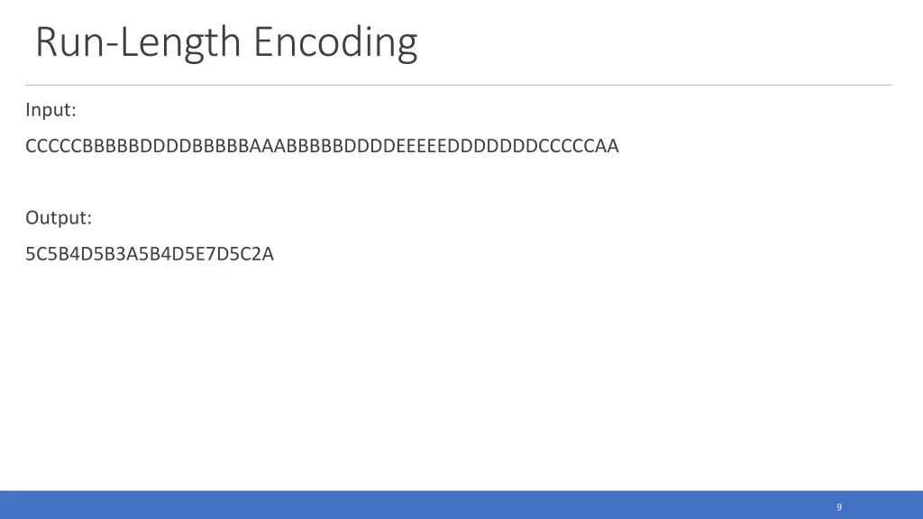 run length encoding