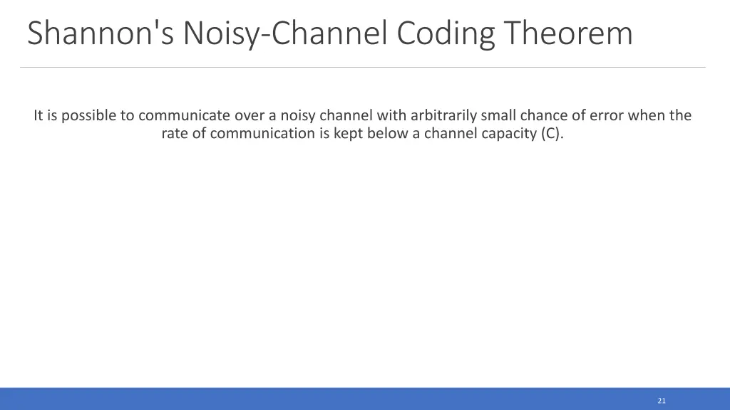 shannon s noisy channel coding theorem