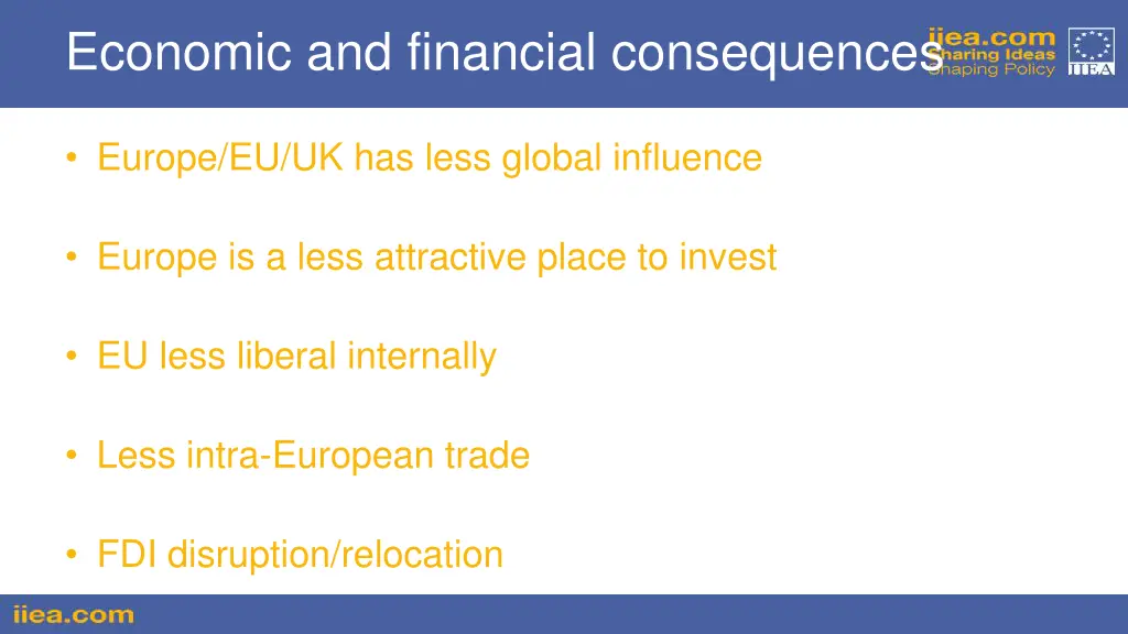 economic and financial consequences