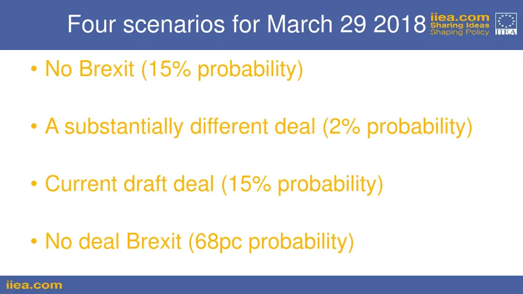 four scenarios for march 29 2018