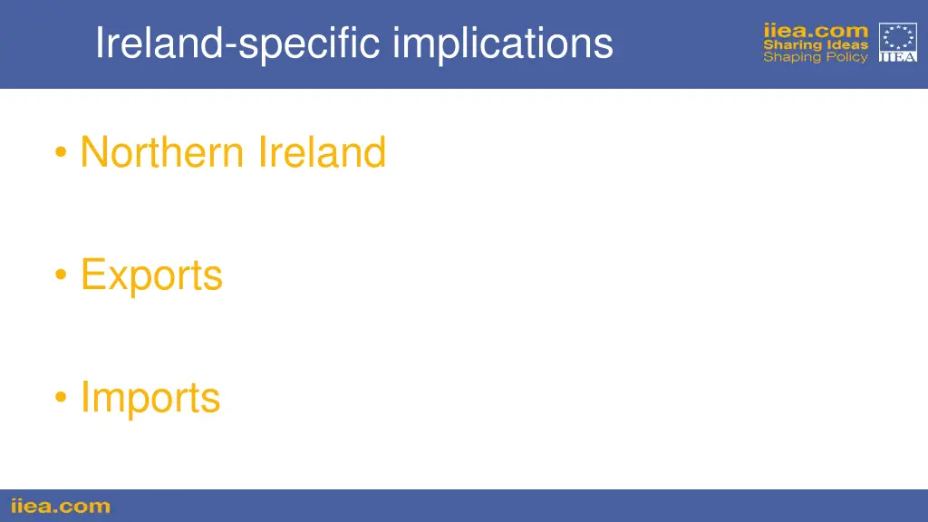 ireland specific implications