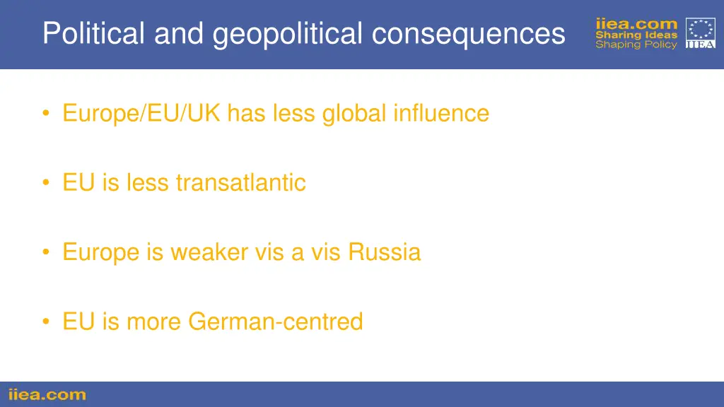 political and geopolitical consequences