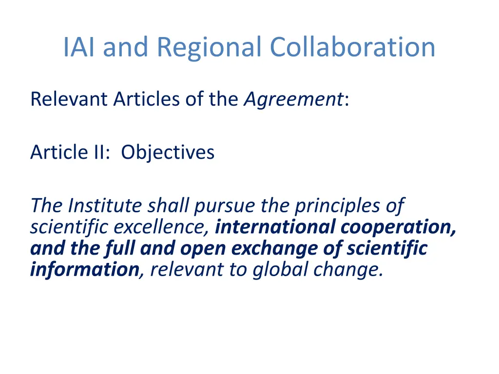 iai and regional collaboration 1