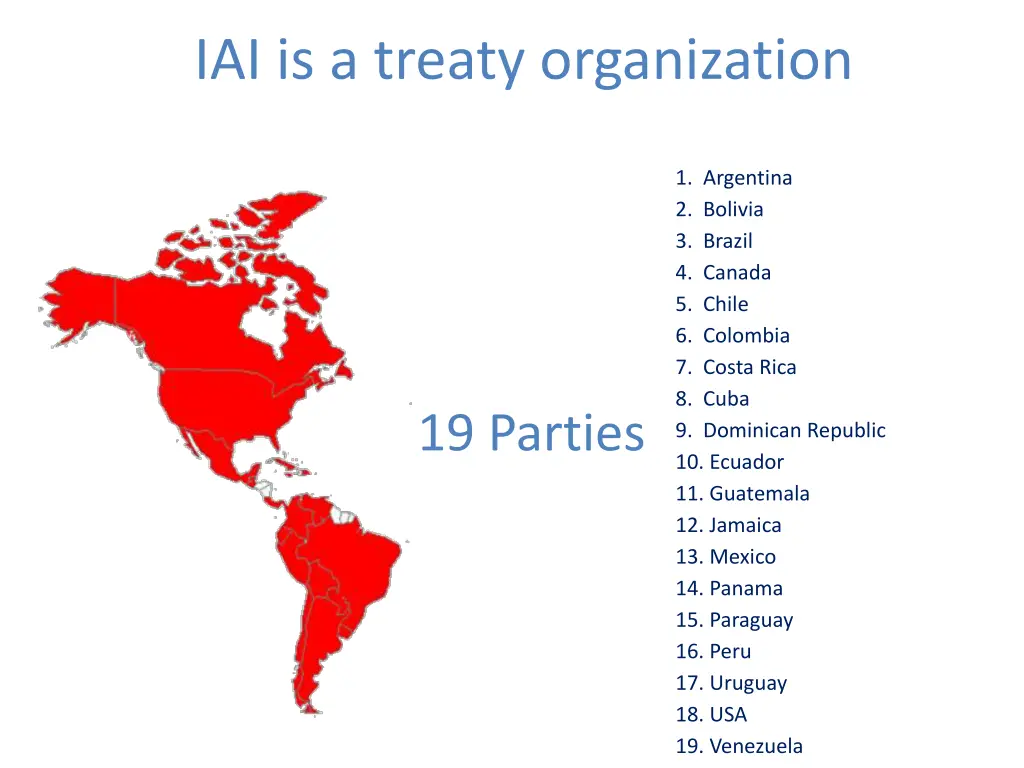 iai is a treaty organization