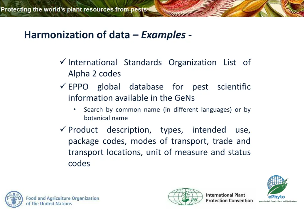 harmonization of data examples