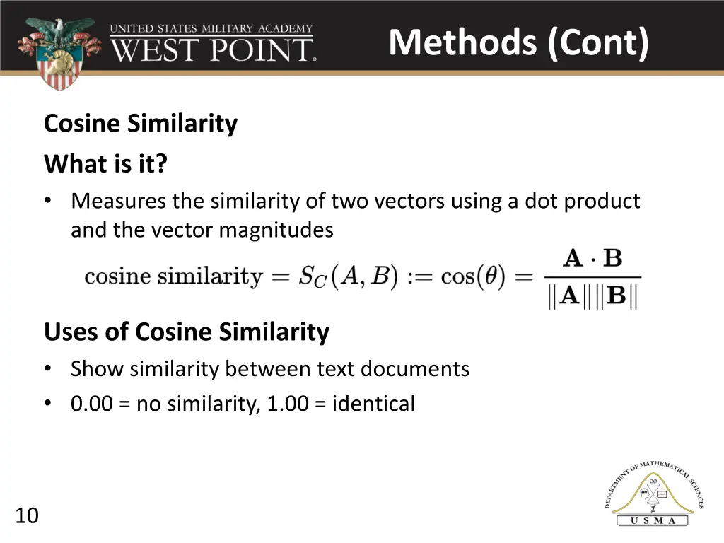 methods cont