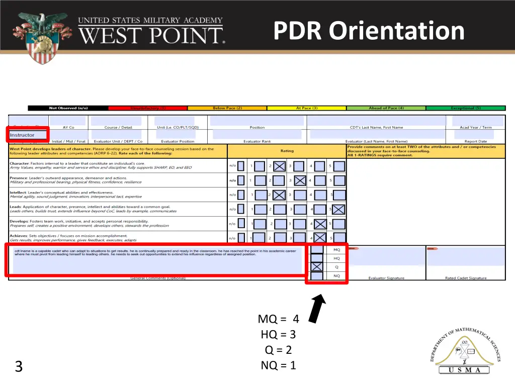 pdr orientation