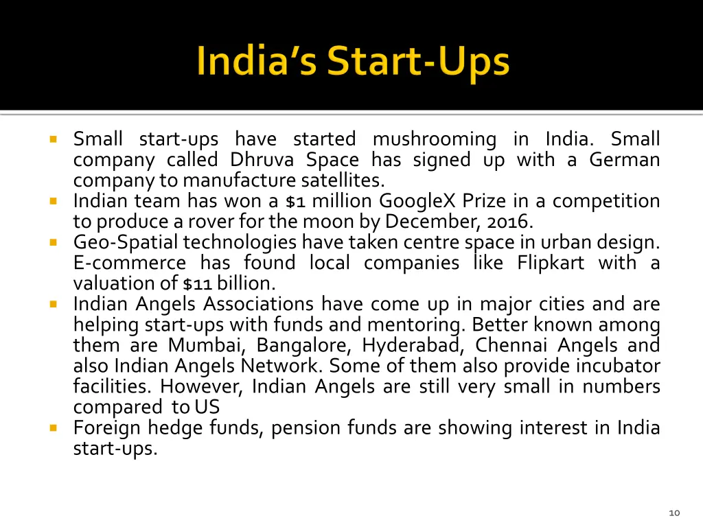 small start ups have started mushrooming in india