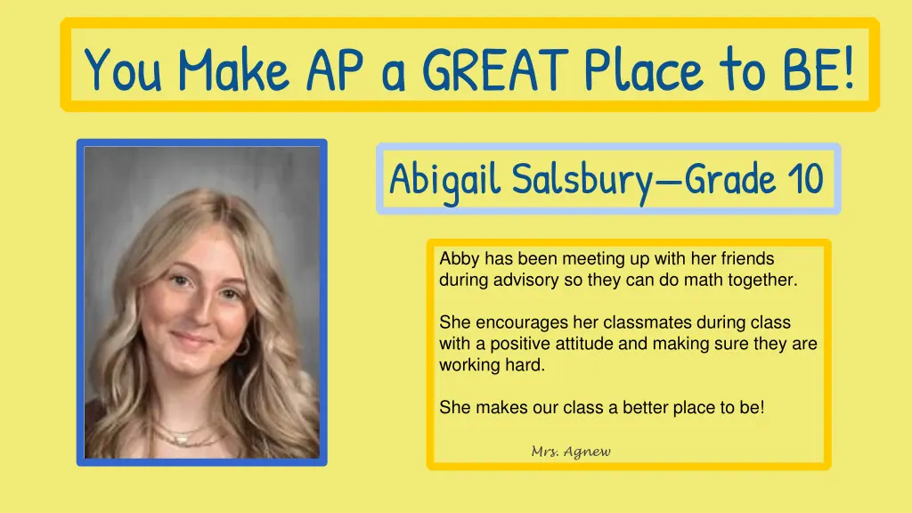 you make ap a great place to be 4