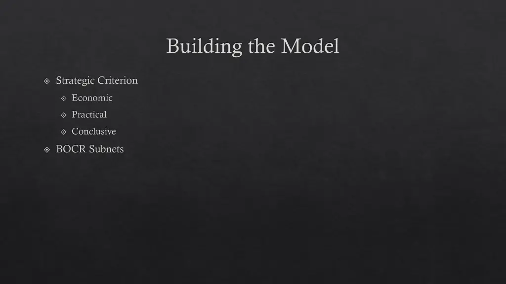 building the model