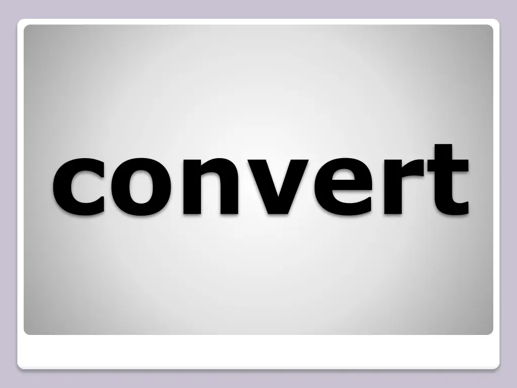 convert