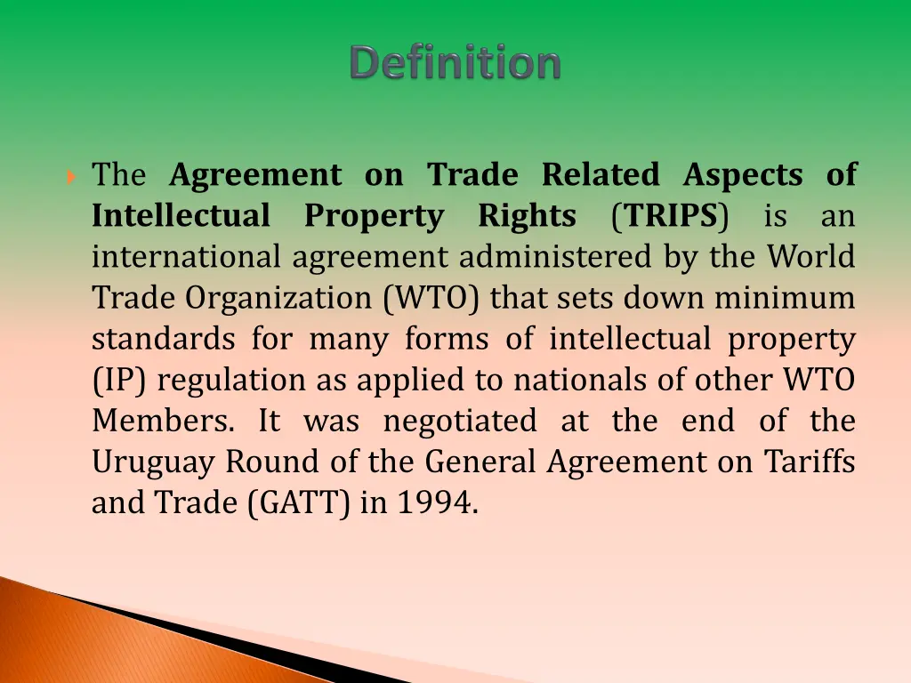 the agreement on trade related aspects