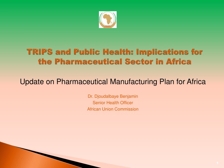 update on pharmaceutical manufacturing plan