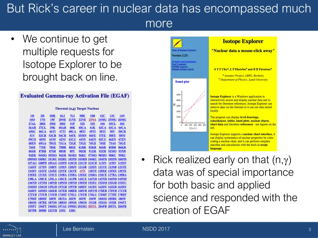 but rick s career in nuclear data has encompassed